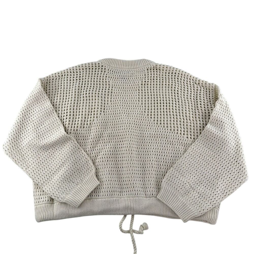 Sweaty Betty Women's Lily White Tides High Open Weave Jumper Size 12 - Picture 8 of 8